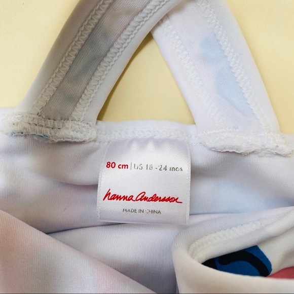 Hanna Andersson White & Floral Swim Suit - Picture 4 of 4